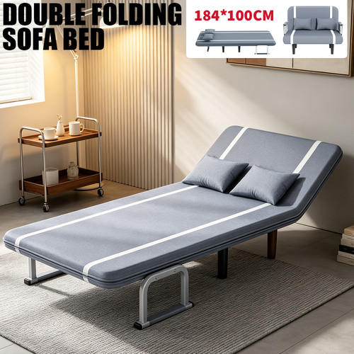 Double fabric sofa bed - sofa,