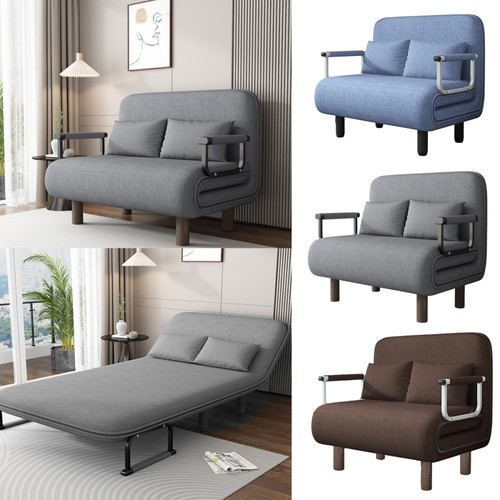 Double fabric sofa bed - fabric,