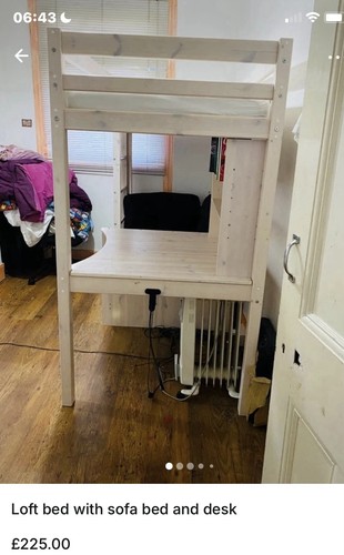 Loft bed with sofa - bed,