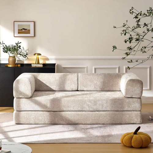Hugo khaki convertible sofa - khaki,