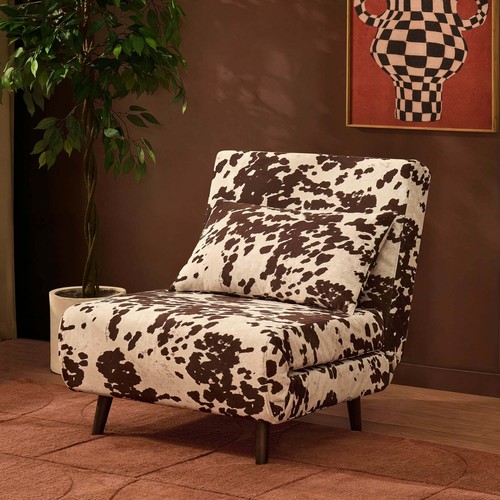 Dusk seattle brown cow print - brown,