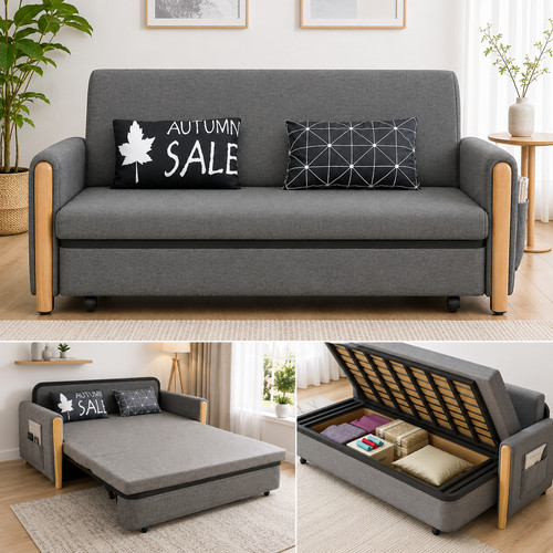Seater pull out sofa - out,