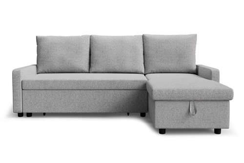 Grey corner sofa bed shaped - sofa, l