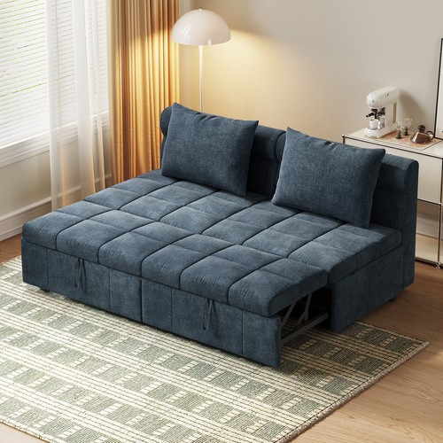 Blue fabric seater - 2,