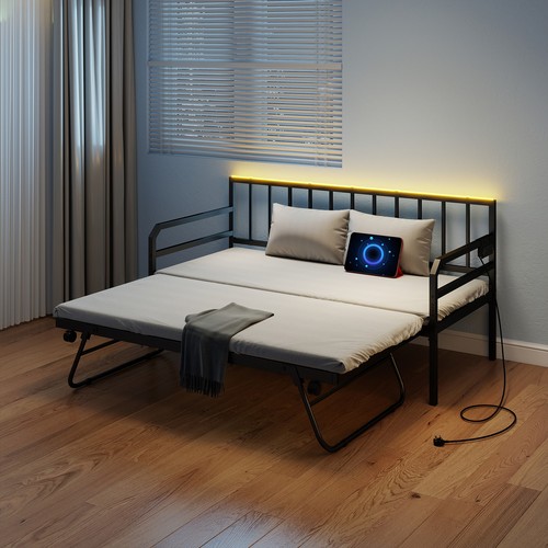 Single size metal sofa bed - metal,