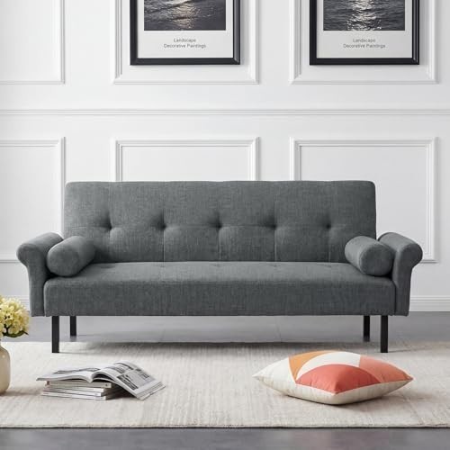 Seater grey linen fabric - grey,