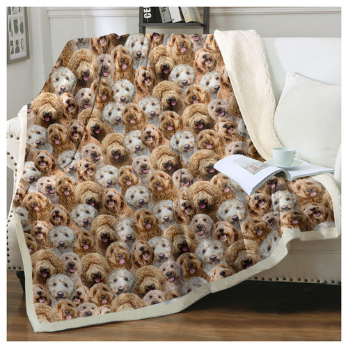 Cockapoo fleece throw blanket - cockapoo,