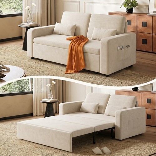 Seater pull out sofa bed - out,