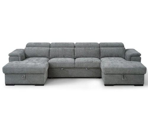 Alaya grey shape corner sofa - grey,