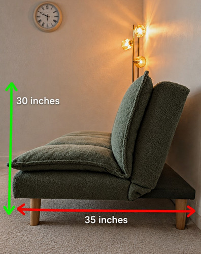 Green convertible futon sofa - green,