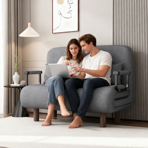 New double fabric sofa bed - sofa,