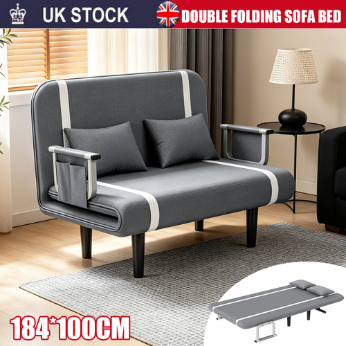 Double fabric sofa bed sleeper - sofa,