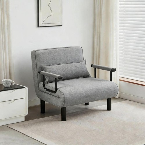 Single fabric sofa bed - single, sleeper