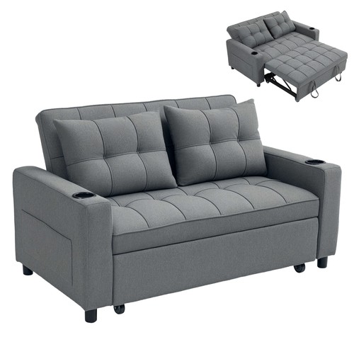 Homcom seater pull out sofa - pull,