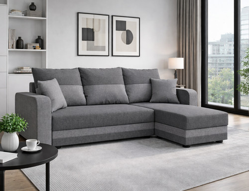 Jumbo grey corner - sofa, bed