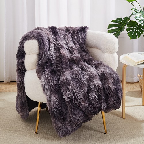 Faux fur fleece throw - throw, fluffy