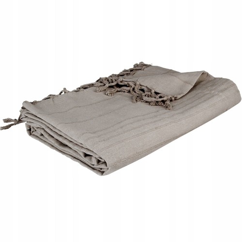 Beige rustic style blanket - beige,