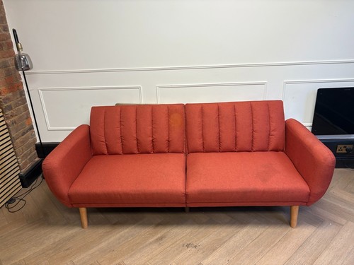 Burnt orange dunelm sofa bed - orange, sofa-bed