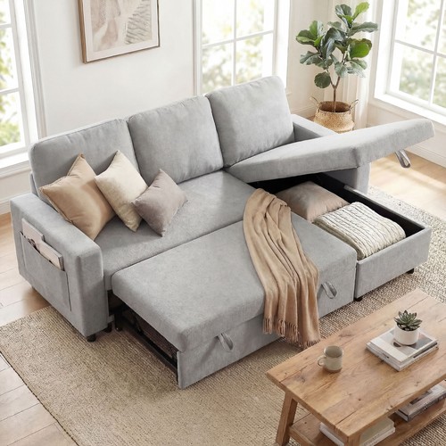 Homcom pull out sofa - pull, bed