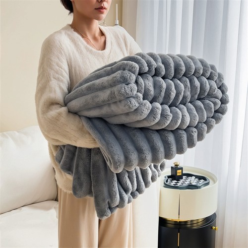 Large ribbed faux - faux, warm
