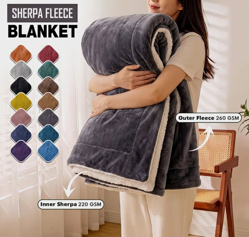 Double sided sherpa fleece - sided,